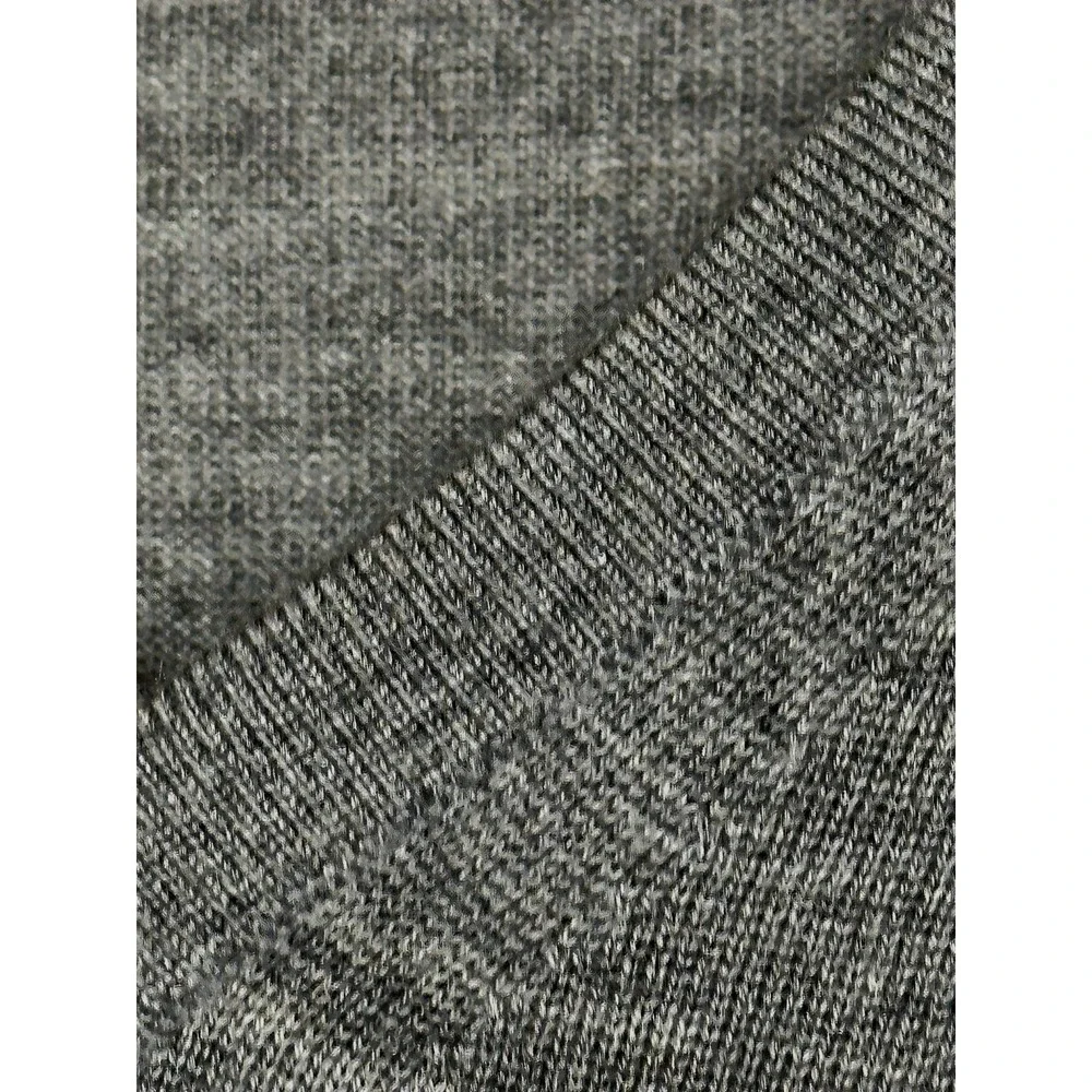 Banana Republic Mens Gray V Neck Merino Wool Sweater Dark Academia  Preppy Large